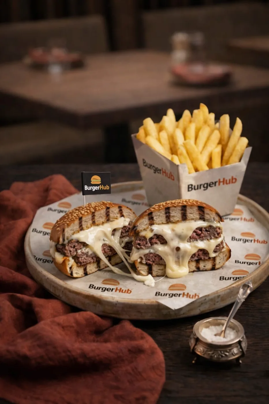 Mozarella Dolgulu Burger (160 gr.)